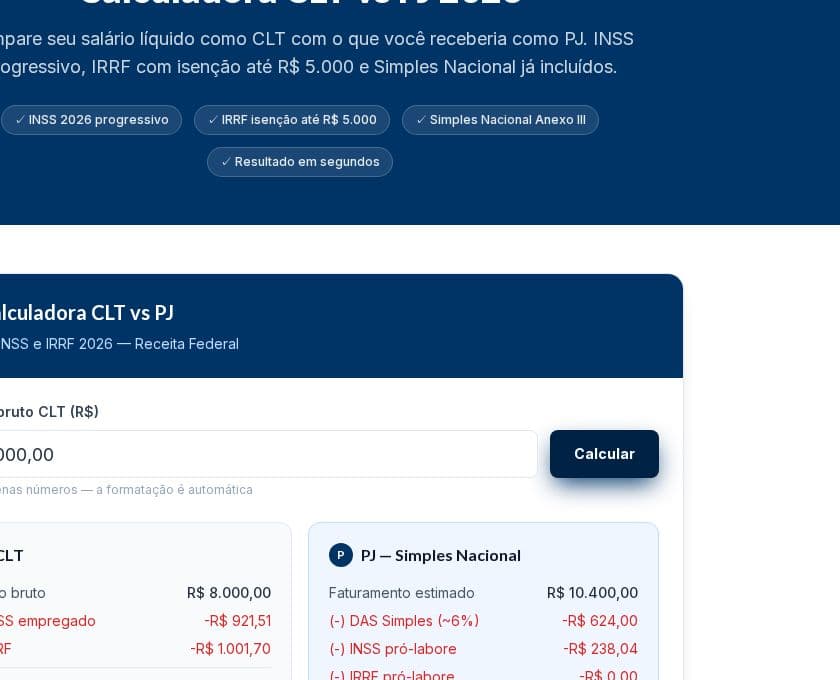 Preview da CLT vs PJ